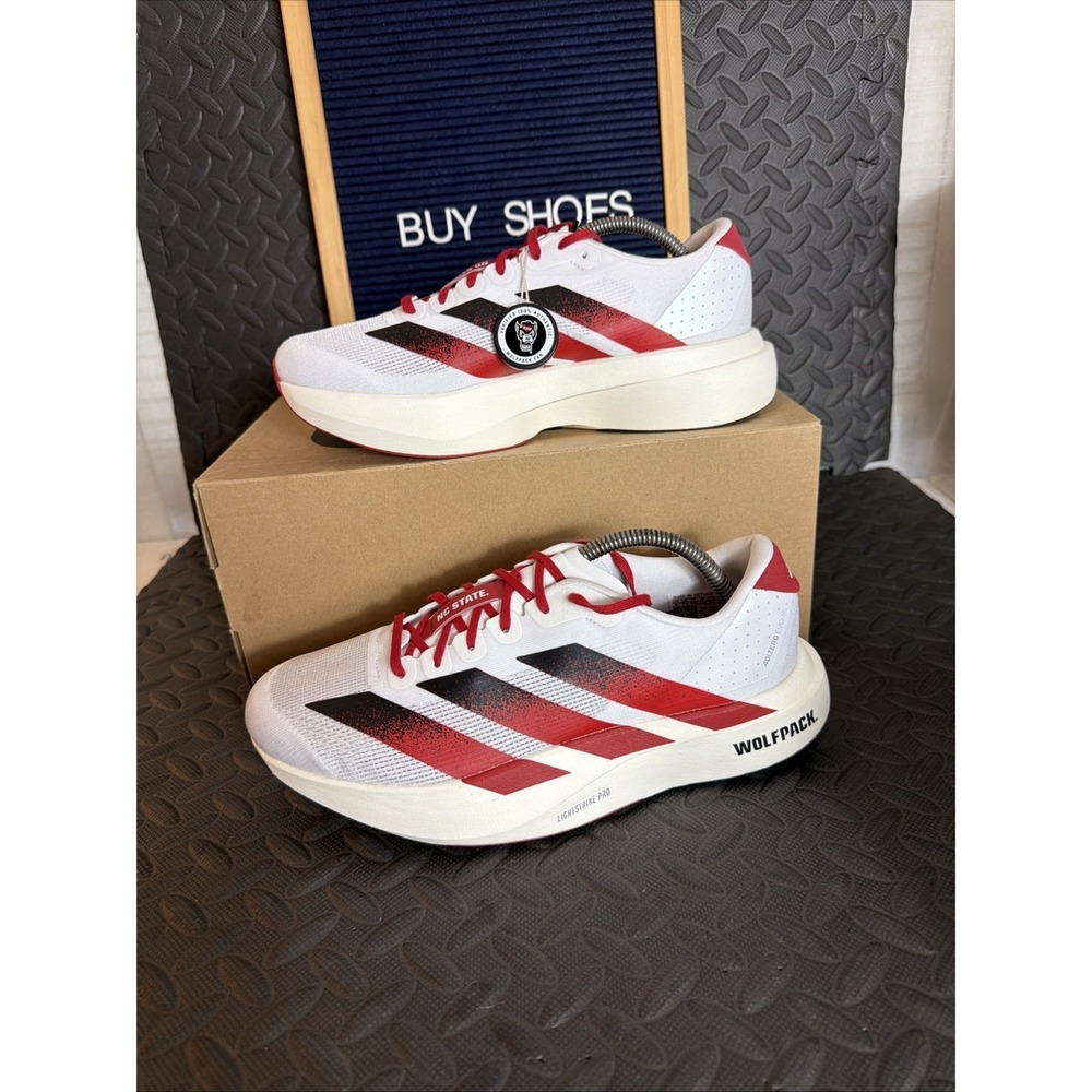 Adidas Adizero Evo SL Running Shoes Men Size 8 / Women Size 9 NC State Wolfpack